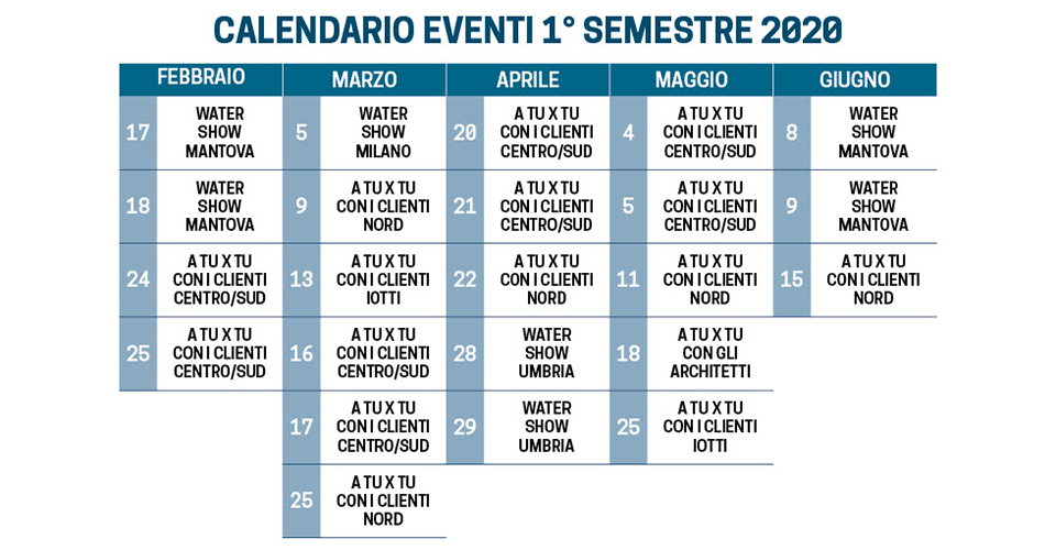 CALENDARIO EVENTI 960 CALENDARIO EVENTI 960