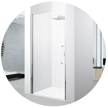 Recess shower doors