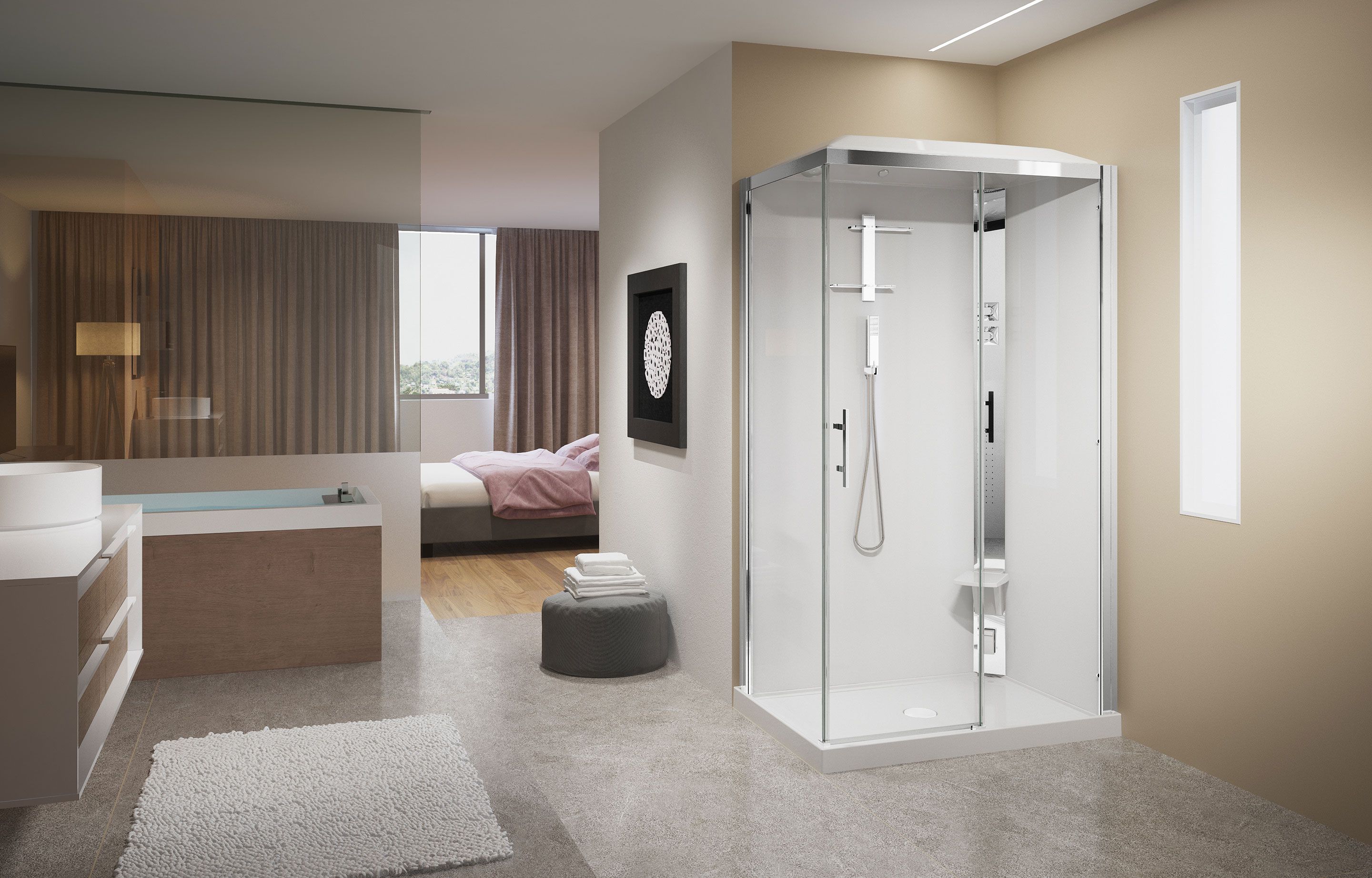 Cabines de douche - Crystal 2P120X80