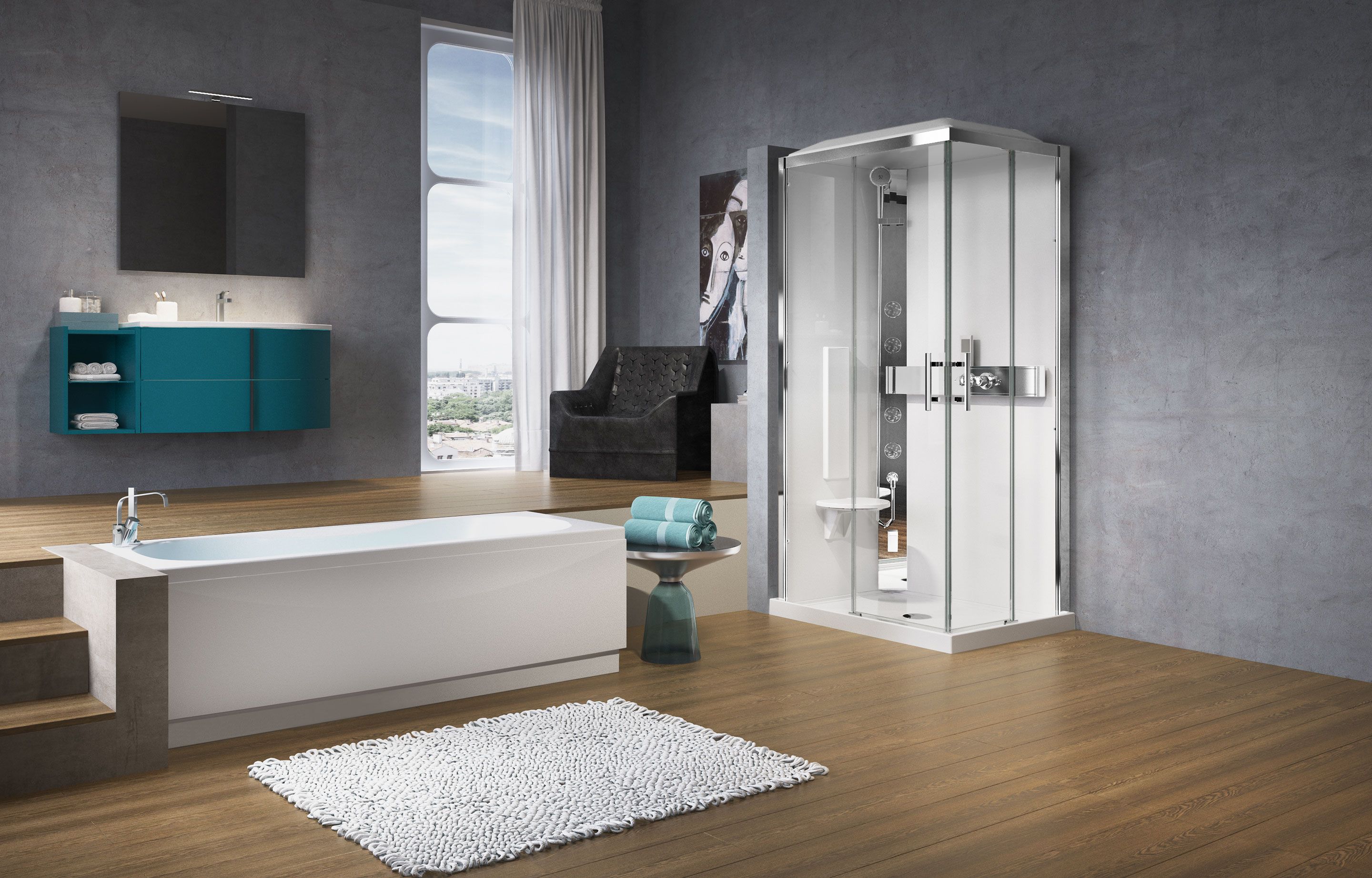 Cabines de douche - Glax A100X70