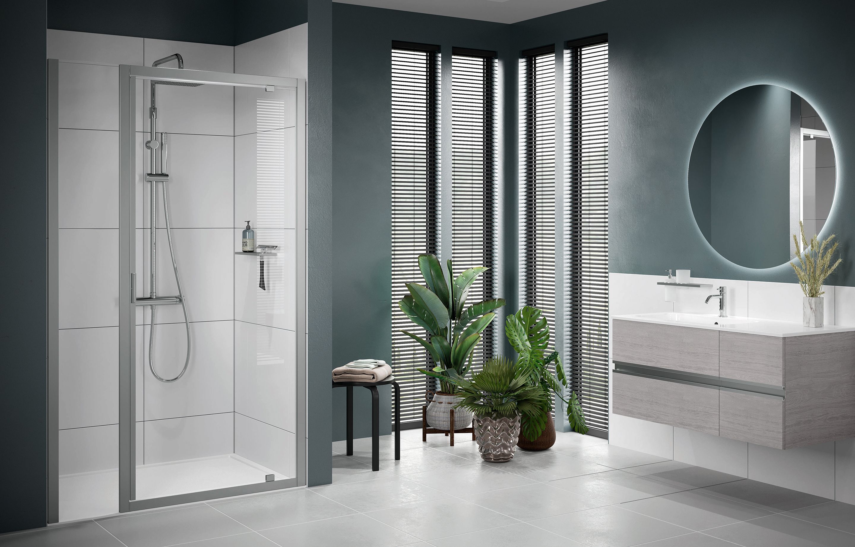 Shower enclosures - Lunes 2.0 G+F inline